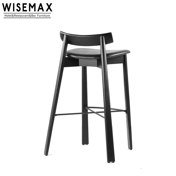 Мебель WISEMAX популярная коммерческая барная мебель из массива дерева изогнутая спинка высококачественный барный