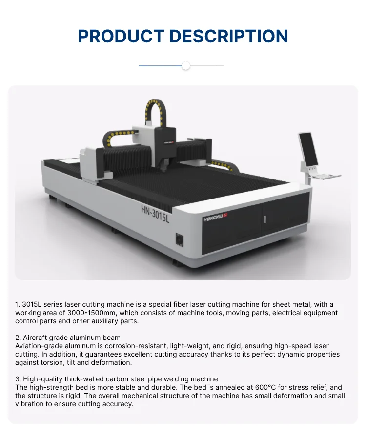 Yaskawa servo motor   for single table sheet 3015 1500 watt  fiber laser  cutting machine