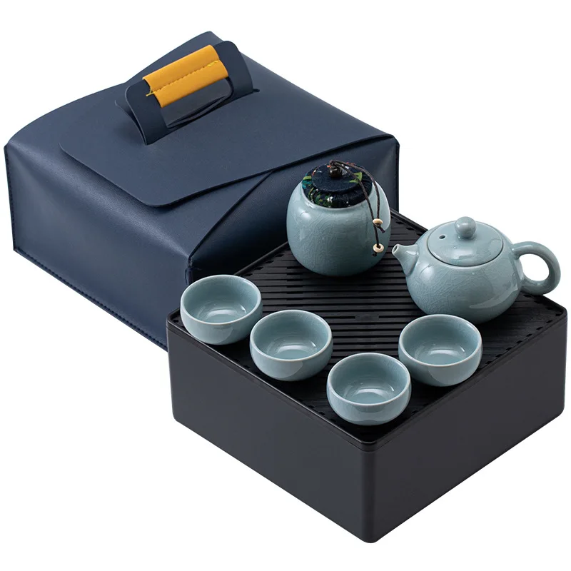 Stylish and Portable Kung Fu Tea Set for Travel Enthusiasts