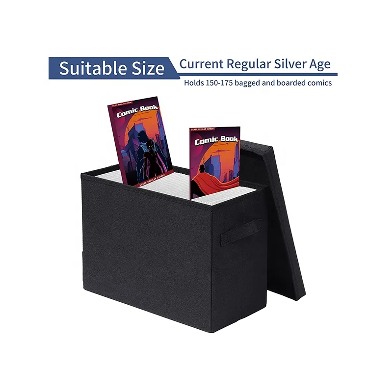 DuoYou Custom Heavy Duty Book Storage Box With MDF Lids Folding Book Boxes Organizer