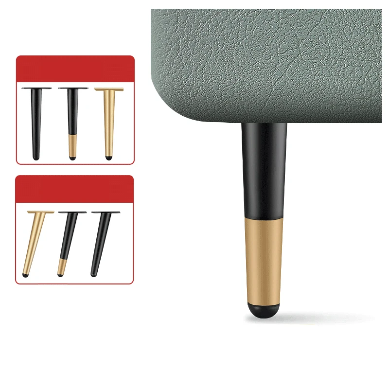 100mm - 720mm Chair Component Furniture Frame Steel Tapered Feet Dining Chair Metal Oblique Cone Pipe Furniture Legs Of Chairs