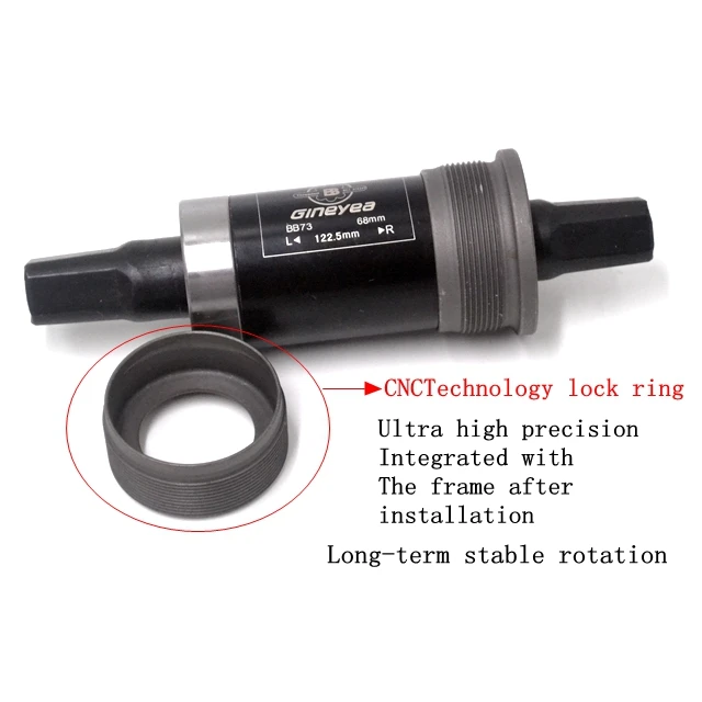  GINEYEA BB73-68mm герметичный подшипник 8 длинных квадратных отверстий горный велосипед нижний