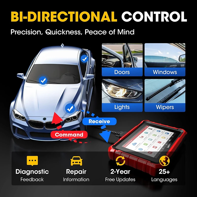LAUNCH X431 PROS ELITE Professional Automotive Scanner All System CANFD/DOIP Active Test 32 Reset ECU Coding Tool for Cars