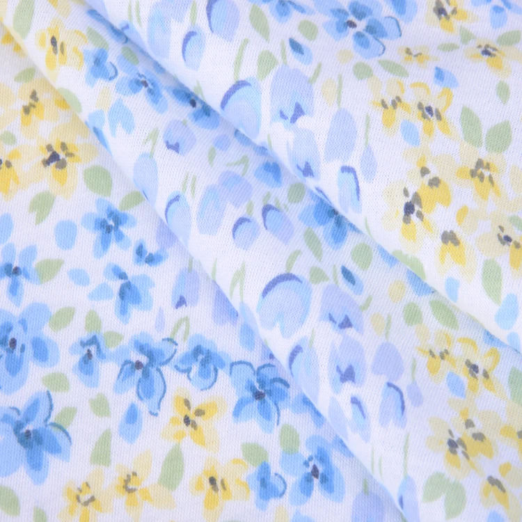 40s Modal Cotton Fabric 60% Cotton 40% Modal printed Jersey Fabric