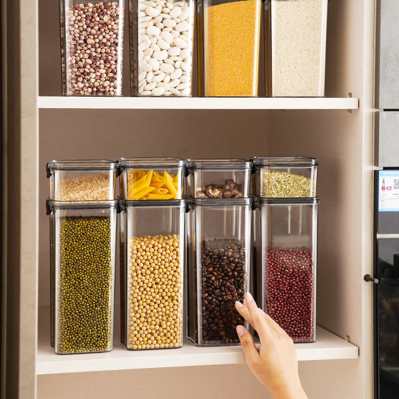 Kitchen Multigrain Storage Jar Food Container Plastic Sealed Food-Grade Jar