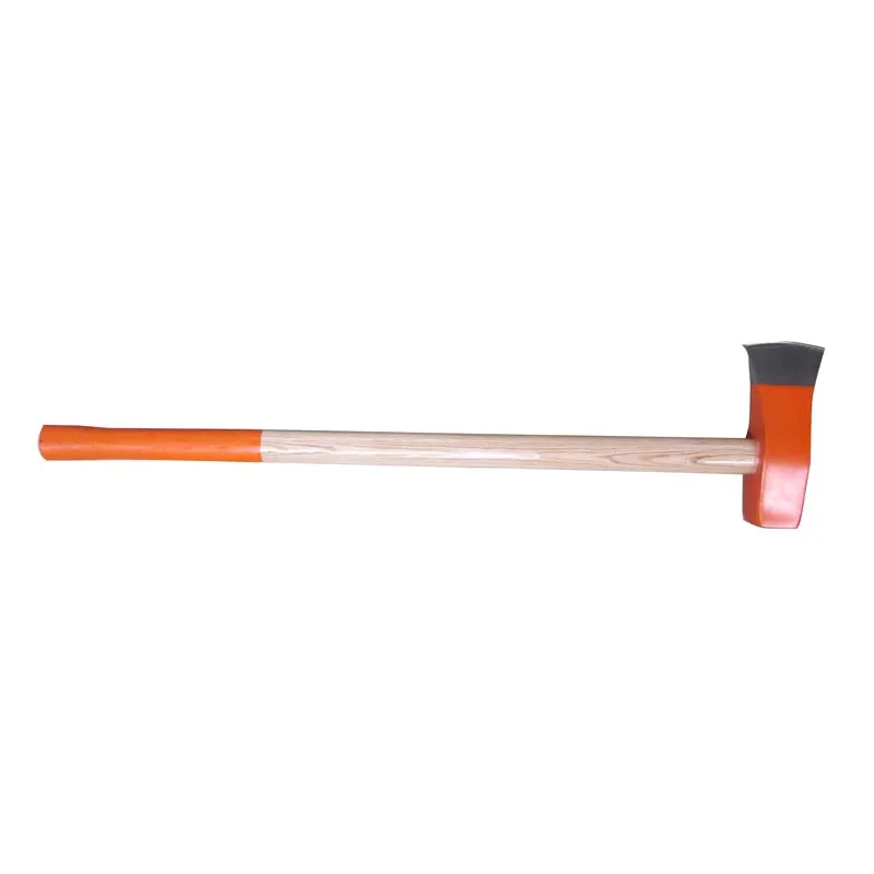Hardware Tools 45# Carbon Steel Single Striking Tools 1.6LB 1.8LB Splitting Maul With Wood Handle