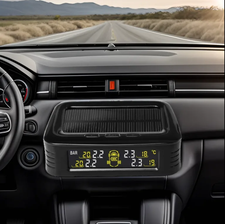 Solar LCD Display Tire Pressure Monitoring System TPMS M12-3+SO with External Sensor