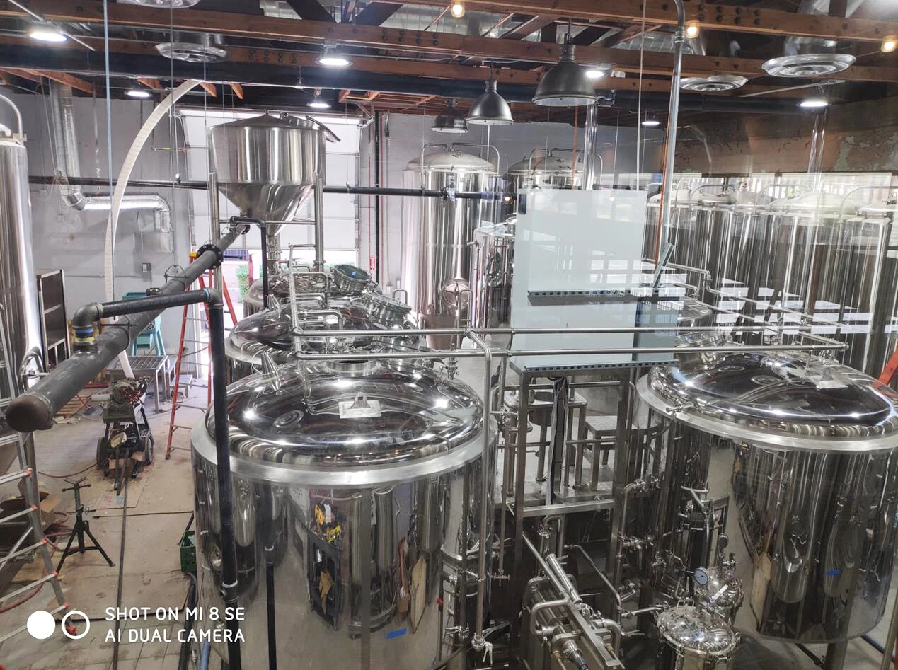  800L 8HL 7BBL зеркало SUS304 паровой Подогрев Руководство три сосуда пивной пюре тун пивоваренный завод оборудование