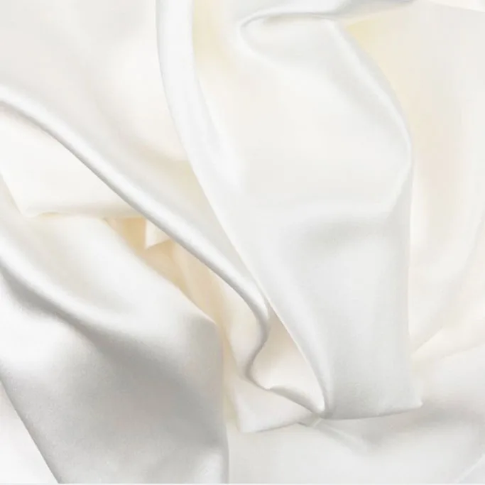 in stock nice touching 100% silk fabric nature satin silk for pajamas and pillowcase