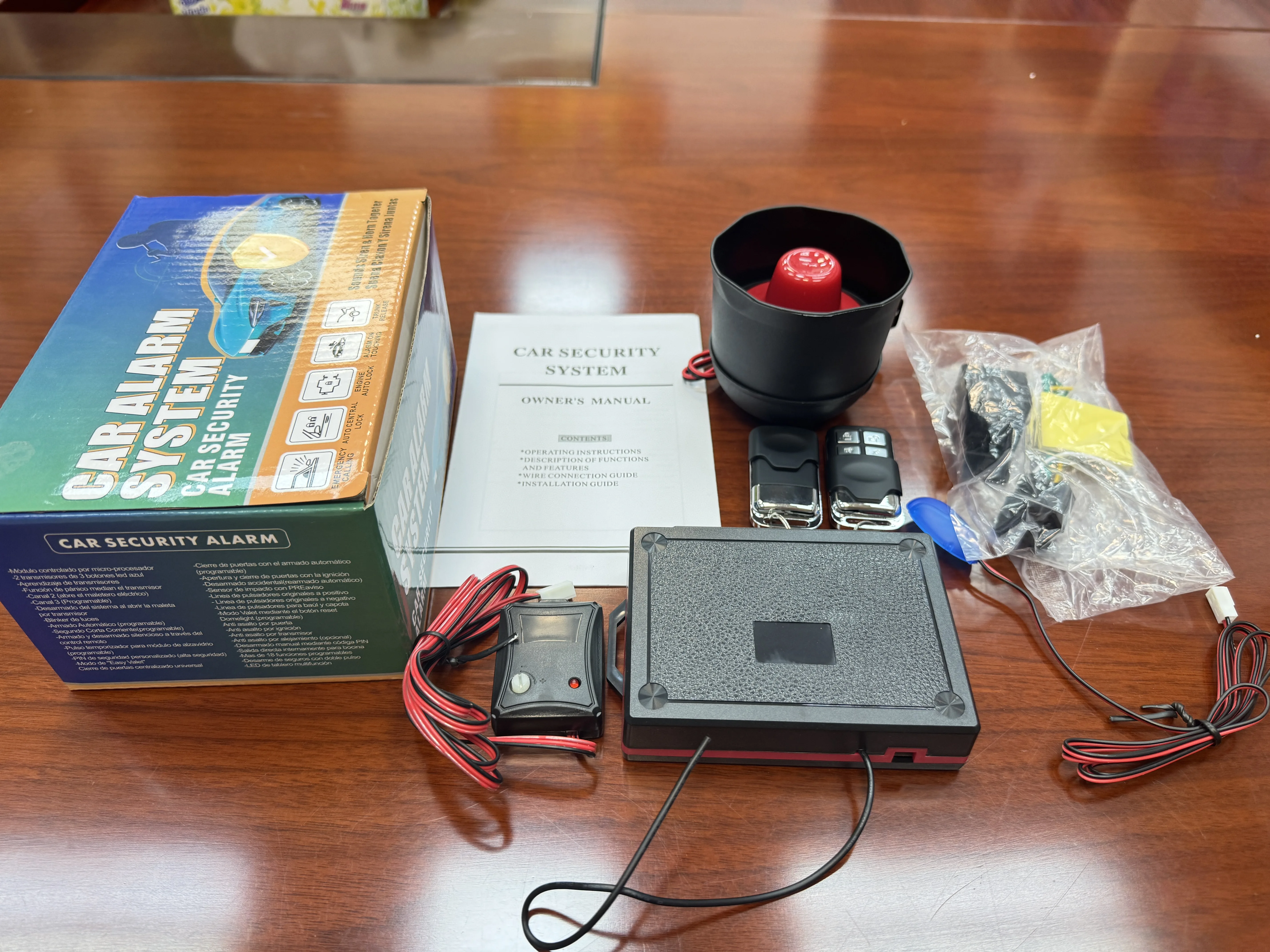 Kenya Hot Sale Auto Electronics Red Host Car Alarms In Stock L3000C Car Alarm System Security