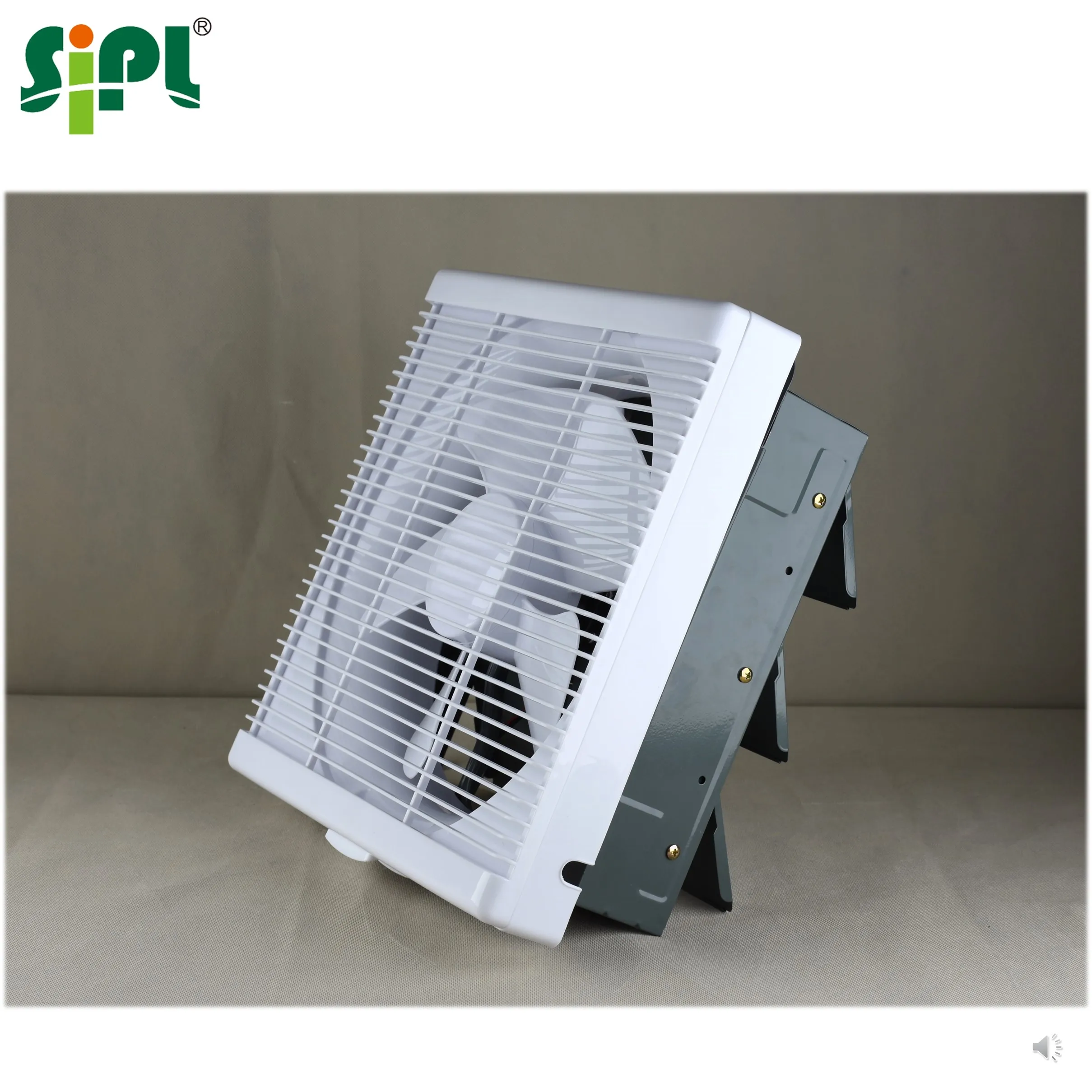 Electric Home Appliances Square Shape Window Shutter Plastic Fan Bathroom Kitchen Wall Ventilation Exhaust Fan Solar Powered Fan