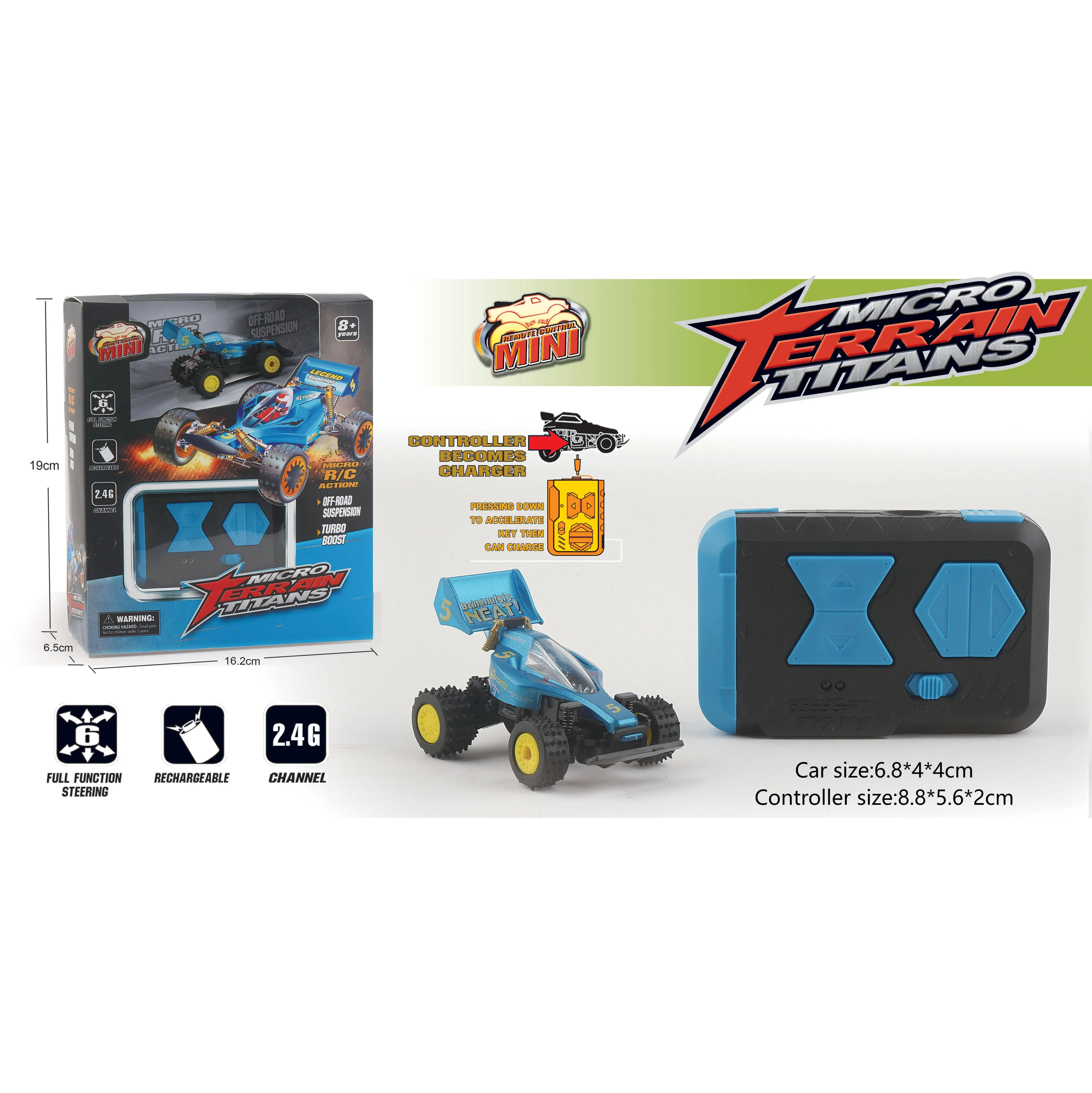 1:64 2.4G 5-Channel  7CM RC Car UV Printing Frequency Conversion Environmentally Friendly Mini Mountain Remote Control Car