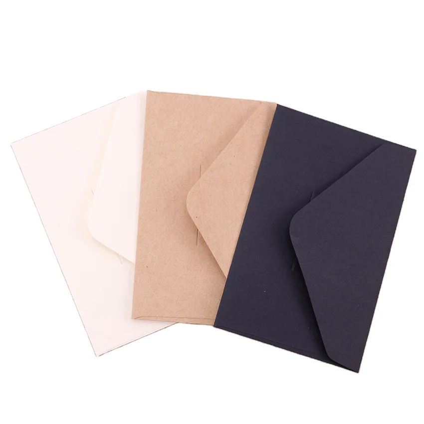
Classical White Black Kraft Blank Mini Paper Envelopes Wedding Invitation Envelope Gift Envelope 