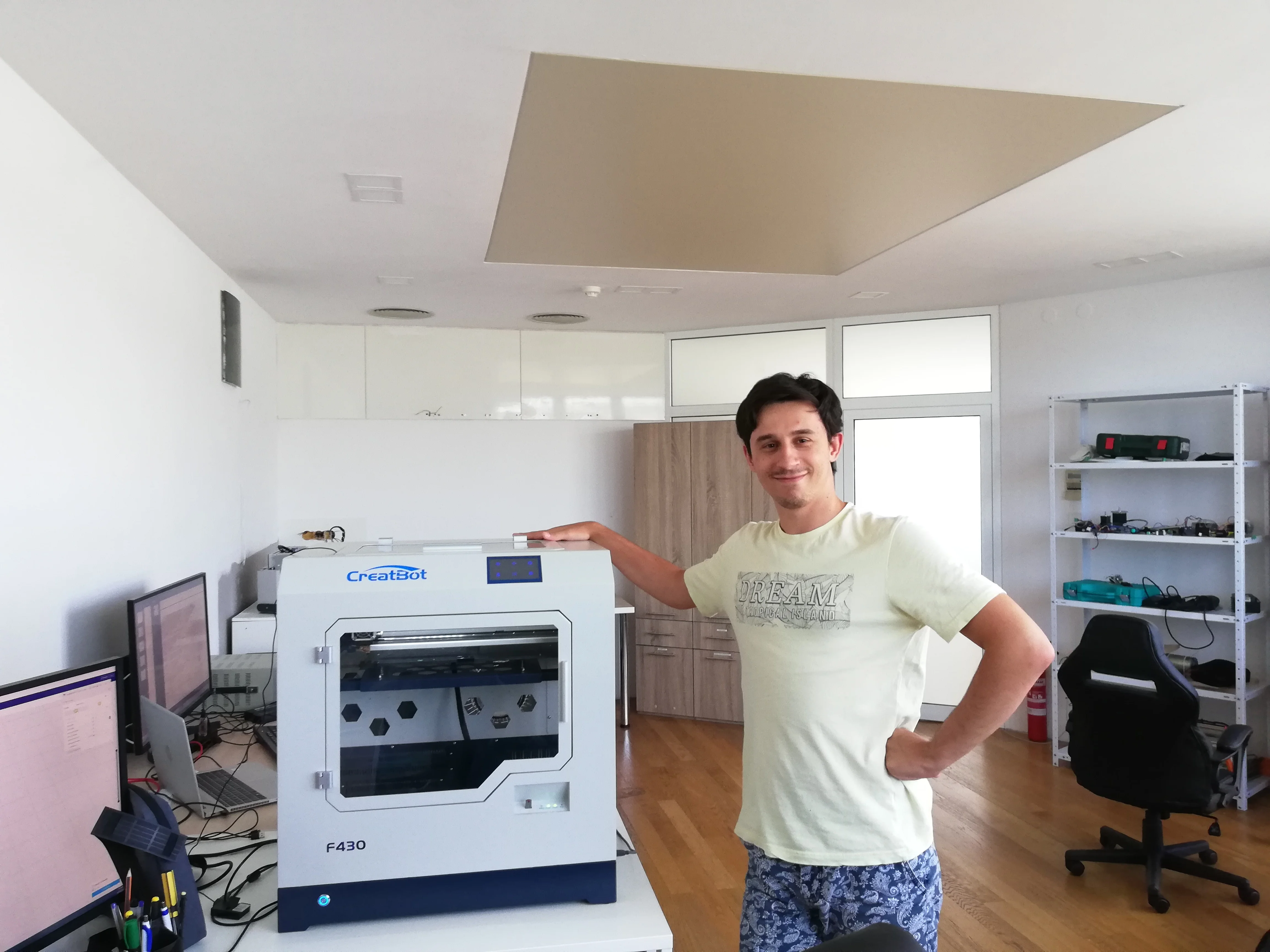 CreatBot F430  FDM 3D printer  machine Large Build Size big 3d Printer with carbon fibor ABS PEEK