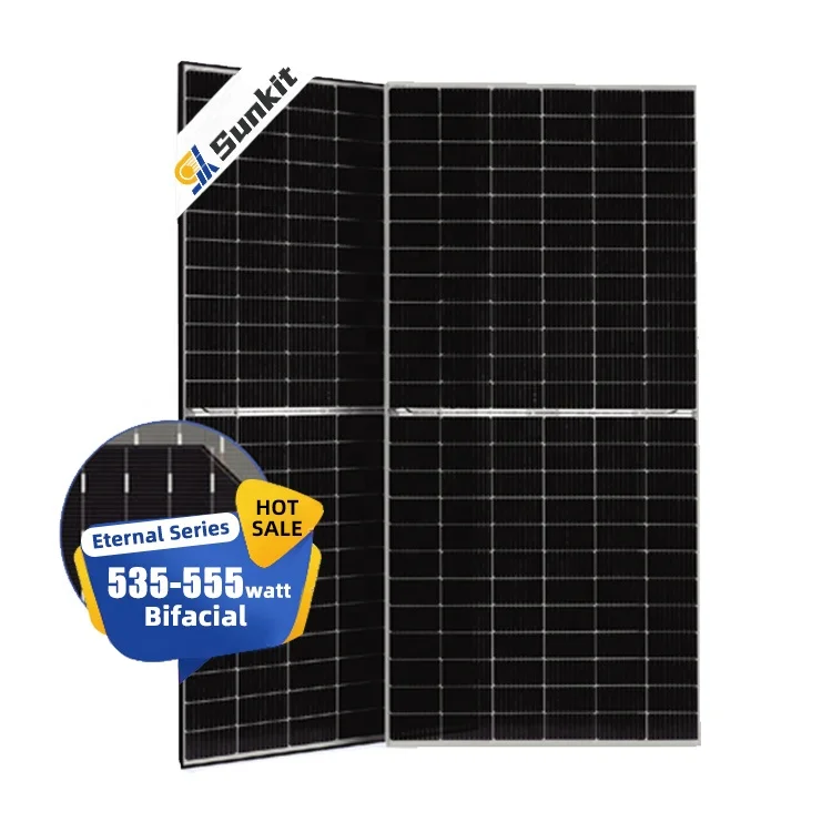 Sunkit Cheap 555w 550w 540w Bifacial Solar Panels From Photovoltaic Modules Wholesale Placas Solares bipv