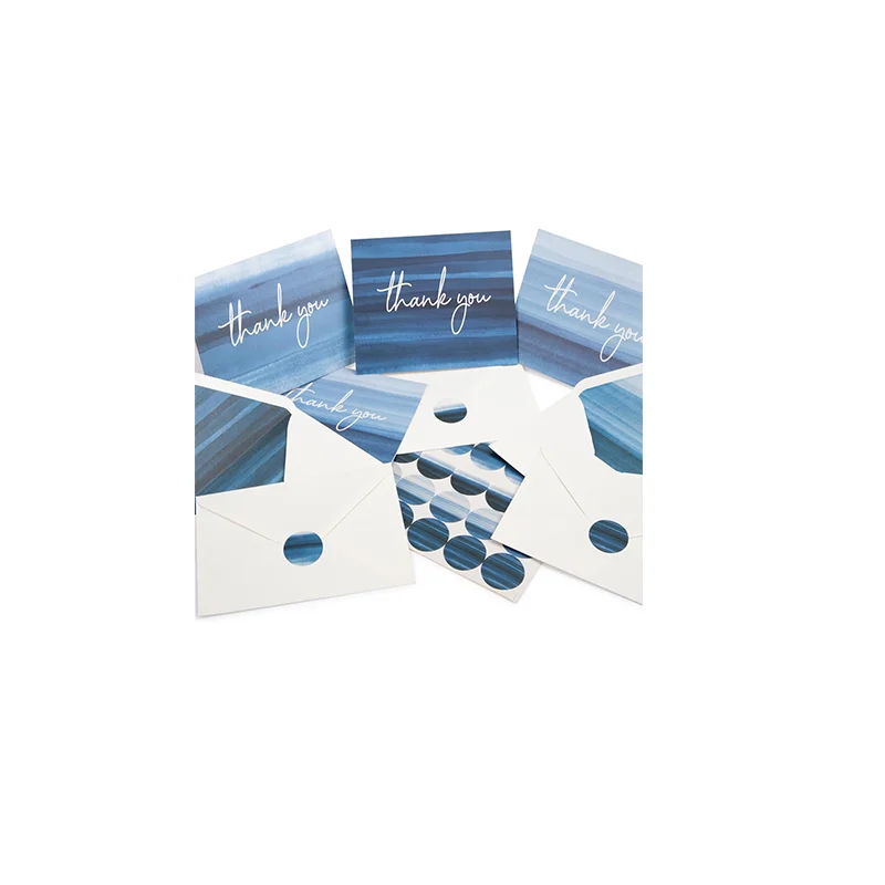 Custom Classy Blank Thank You Cards with Envelopes & Stickers Bulk Box Set for Wedding, Small Business, Baby & Bridal Shower