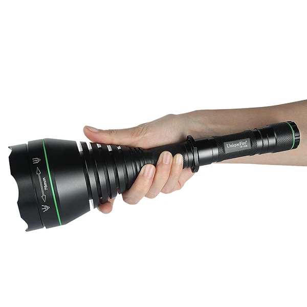 UniqueFire 1508 75mm lens focusable head long range flashlight for hunting