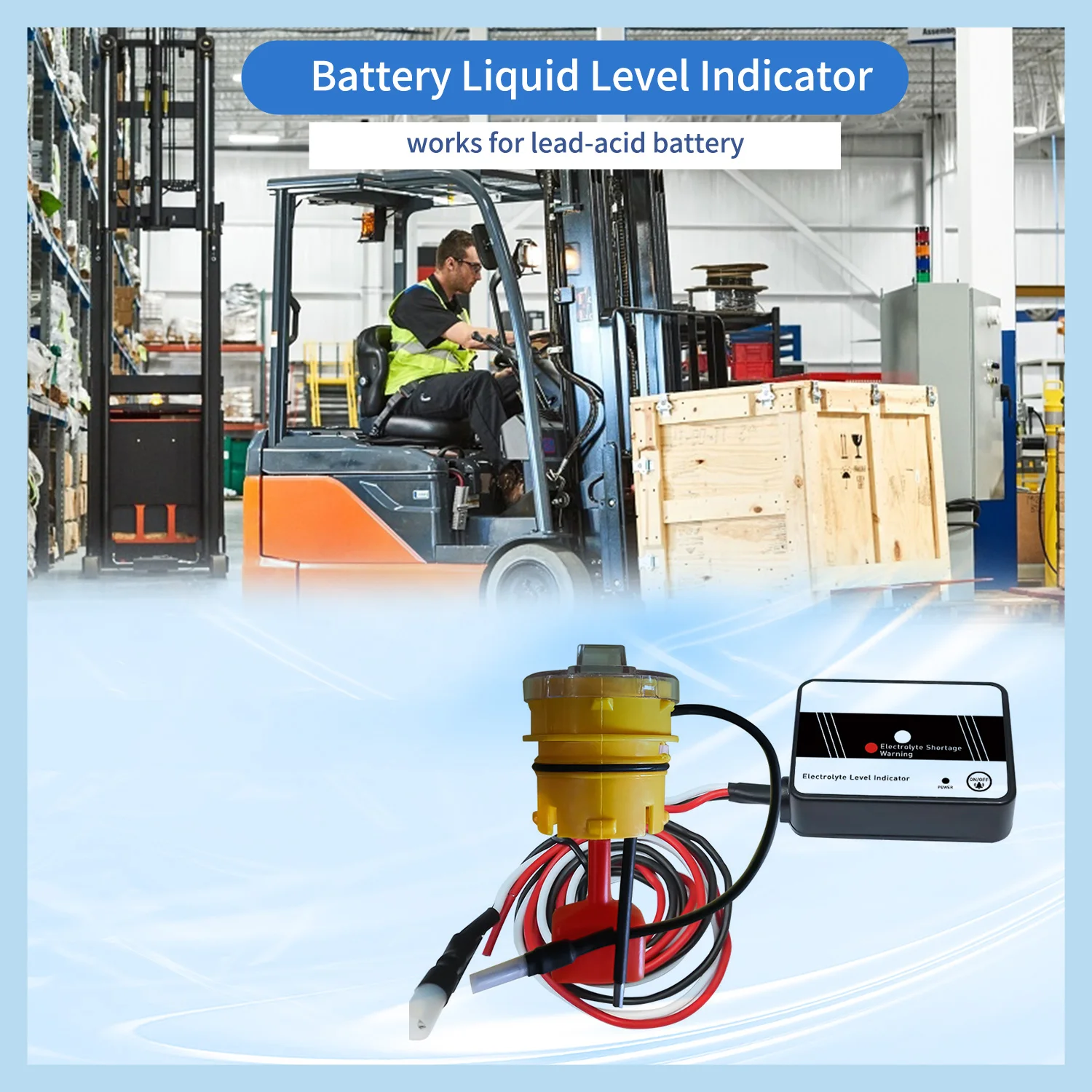 LHNY snap-in plug battery water sensor to monitor forklift water shortage with hot selling forklift accessories