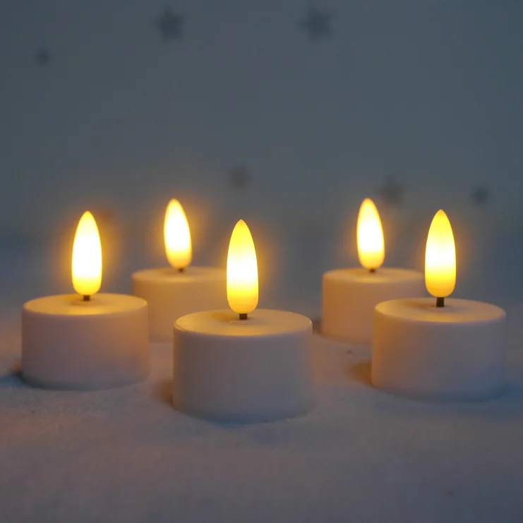 New  3D bullet flame wax  LED tealight