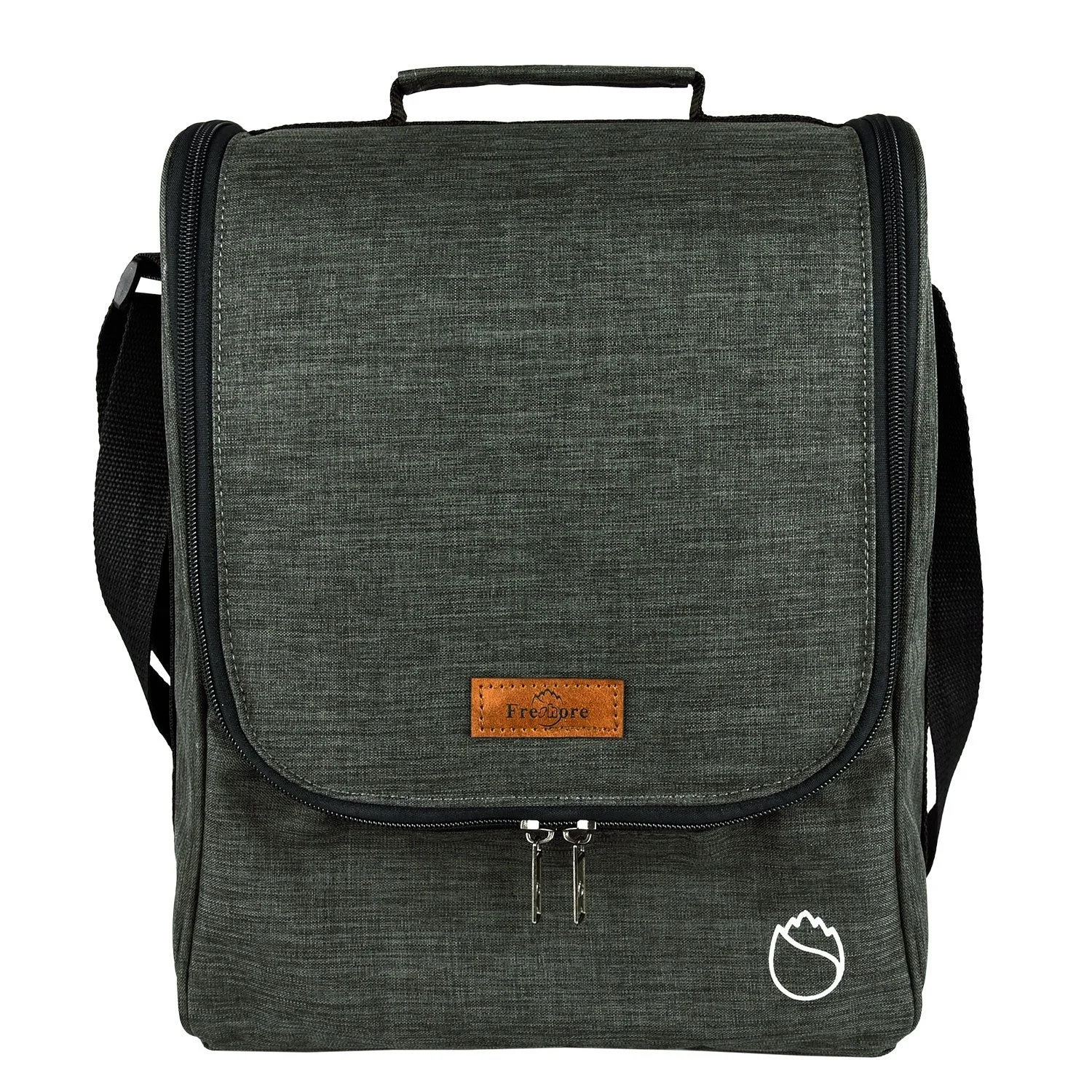 Portable Wine Cooler Bag Insulated Wine Carrier Tote Bag Easy to Store 3 Bottles Red Wine Or One Bottle and two glasses