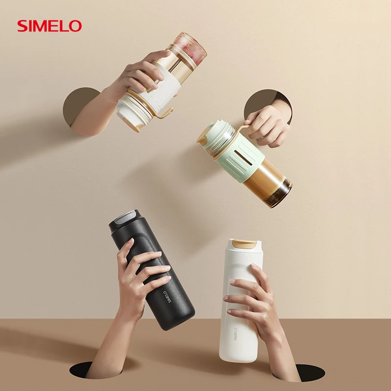 SIMELO 316 Stainless steel material French pressure cup Insulated Coffee Mug 470ML Vacuum insulated coffee cup