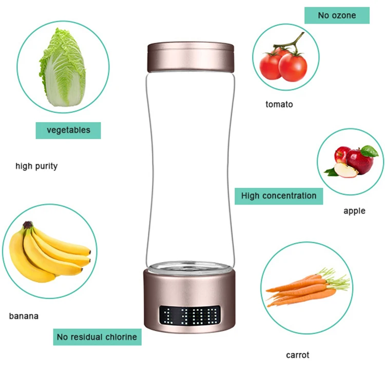 Portable Nano High Hydrogen Rich Water Generator Bottle Pure H2 Maker Ionizer Rechargeable Electrolysis Cup