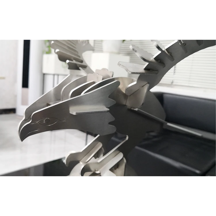 2021 Creative Removable Stainless Steel Eagle Model Furnishing Articles Decoration