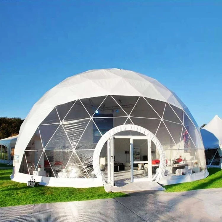 6m 10m Outdoor Hotel Clear Dome House Glamping Geodesic turtle Dome Tent With PVC Roof Cover