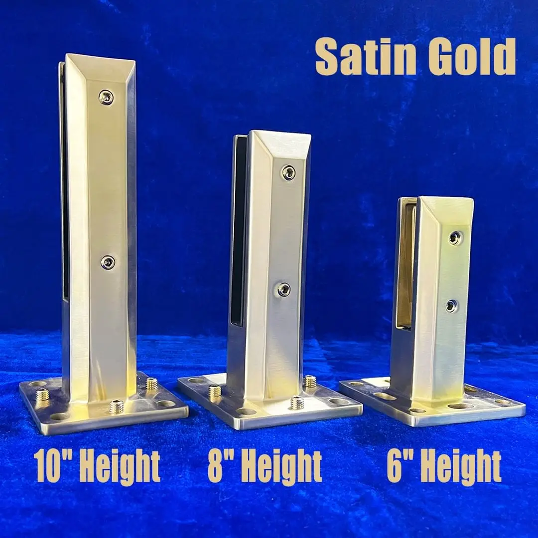 High repurchase rate Gold Stainless Steel Adjustable Glass Balustrade Spigot Glass Pool Fence Spigot Gold Color Glass Spigot