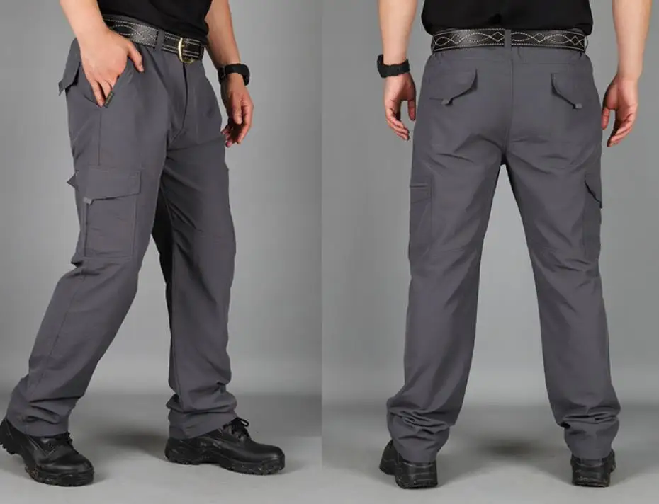 Wholesale New fashion men quick dry pants thin solid color outdoor sports casual trousers tactical long pant