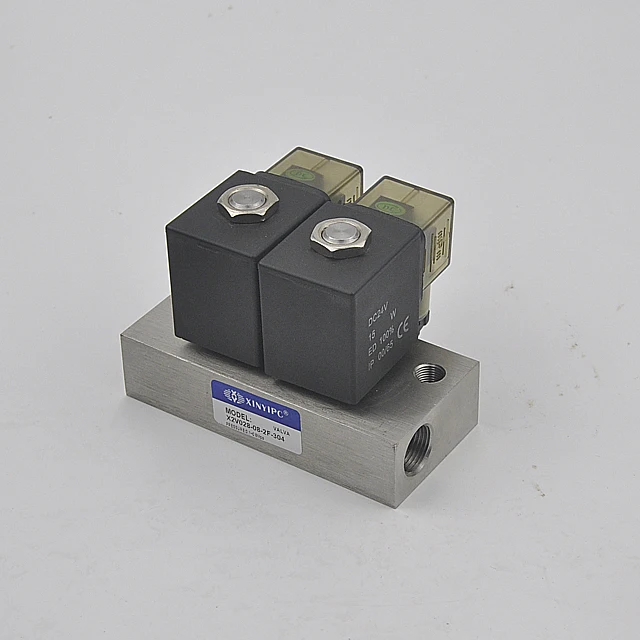China XINYIPC 2 Way Low Pressure Water Manifold Solenoid Valve valve group base