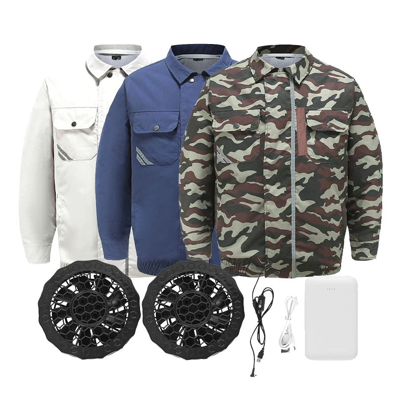 Summer Wokerwear Air Conditioner Cool Jacket Clothes Fan Air Conditioning Cooling Work Suit Coat Air-Conditioned Clothes