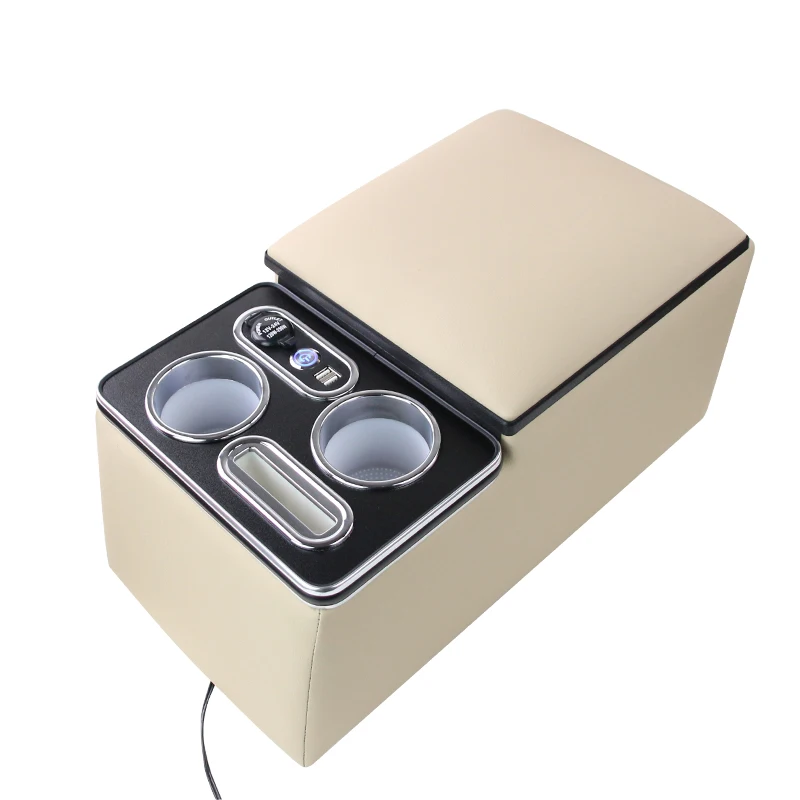 Universal car armrest box second row seat armrest box multi-function wireless charging