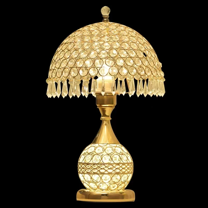 Crystal Desk Lamp Bedroom Warm Romantic Nordic Creative Wedding Room Network Red Light Wedding Gift Bedside Lamp Wholesale