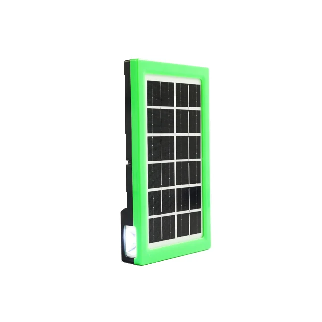 Solar integrated Emergency light with 3 small lights Portable lighting system with USB output