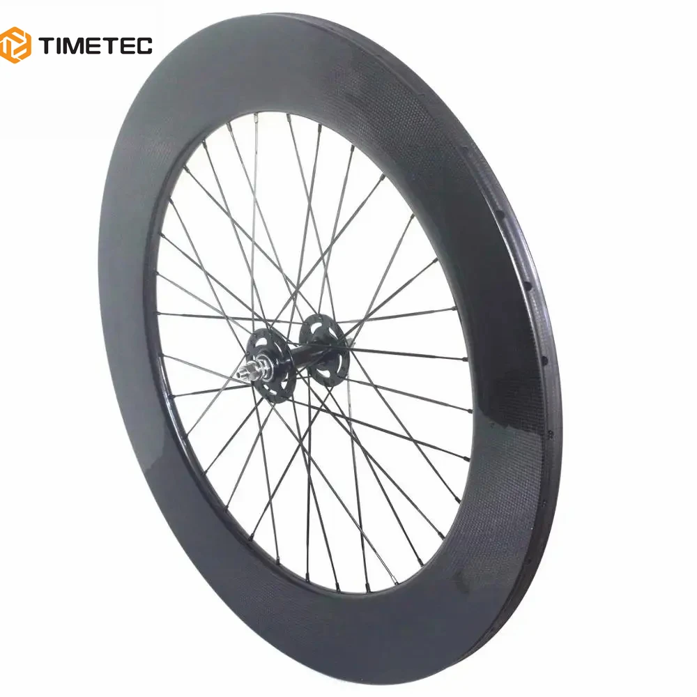 700C Carbon Track Wheelset Front 3(Tri) Spoke Rear Wheels 50mm  60mm 88mm Clincher Tubular Fixed Gear Single Speed Bike