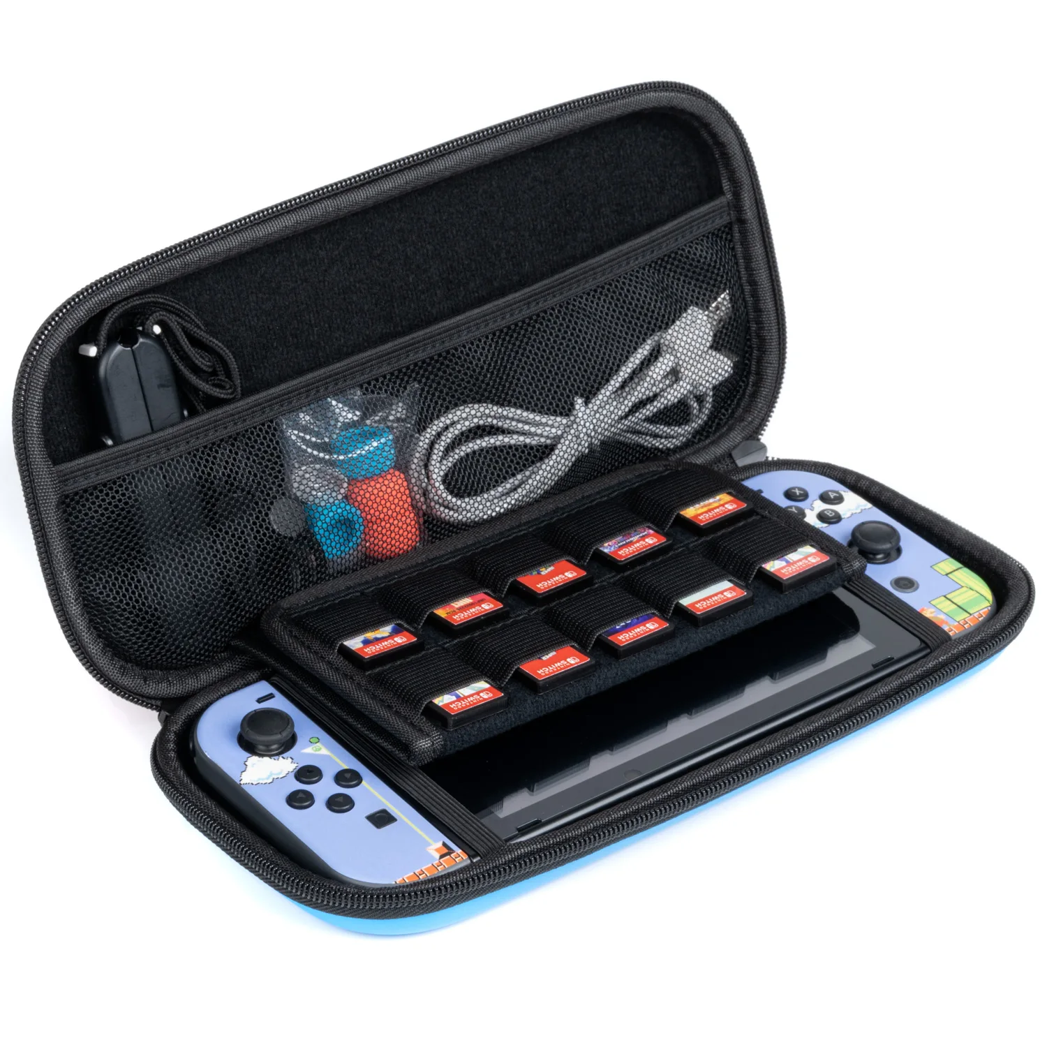 OEM & ODM Red Blue Two-Color Dockable PU EVA Bag for Nintendo Switch Switch Travel Case