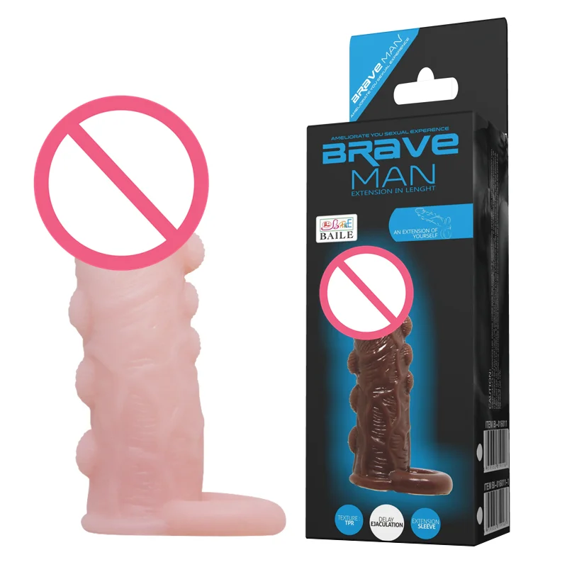 Realistic Soft Penis Condom Cock Penis Sexual Delay Ejaculation Toy for Men