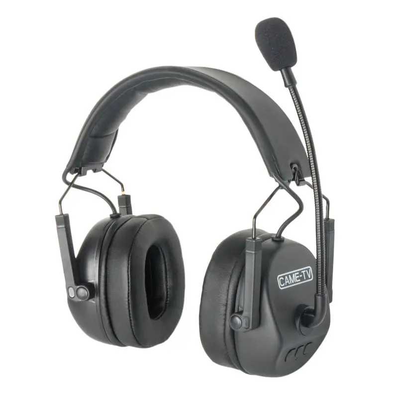 CAME-TV Kuminik8 Dual Earmuff Duplex Digital Wireless Voice Contact Headset Foldable Intercom 2 way Transmission communicator