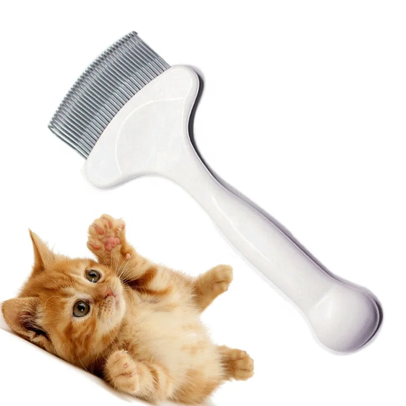 Cachorro OEM Huisdier Kam 65x163mm 29g Mini Metal Pet Cat Claw Dematting Grooming Needle Comb For Cats And Dog Pet Comb