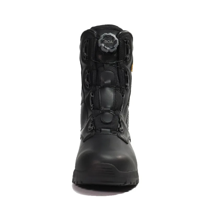 Factory OBM ODM Custom Wholesale Leather Combat Boots with BOA Waterproof Membrane Tactical Boots for Men
