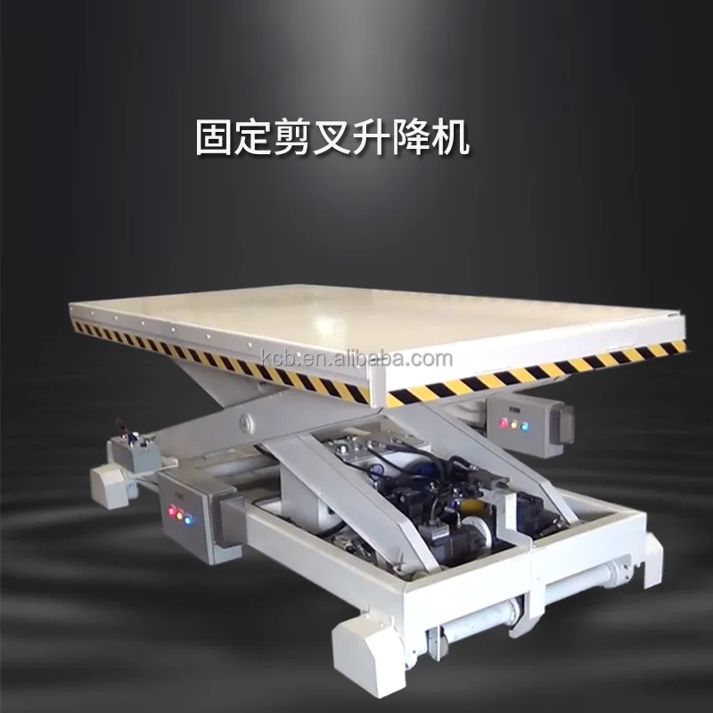 Scissor type hydraulic lifting platform single fork with rail walking lifting mobile workshop working lift