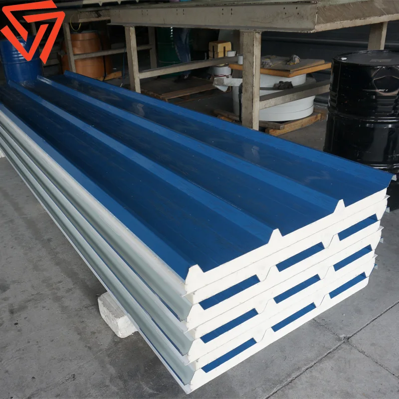 zinc steel 40mm pu pur pu polyurethane sandwich panel canada