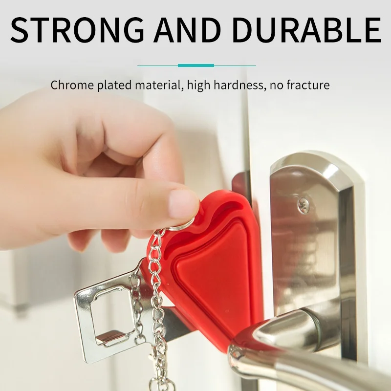 Wholesale High Quality Apartment Home School Traveling Security Padlock Portable Hotel Door Lock keychain