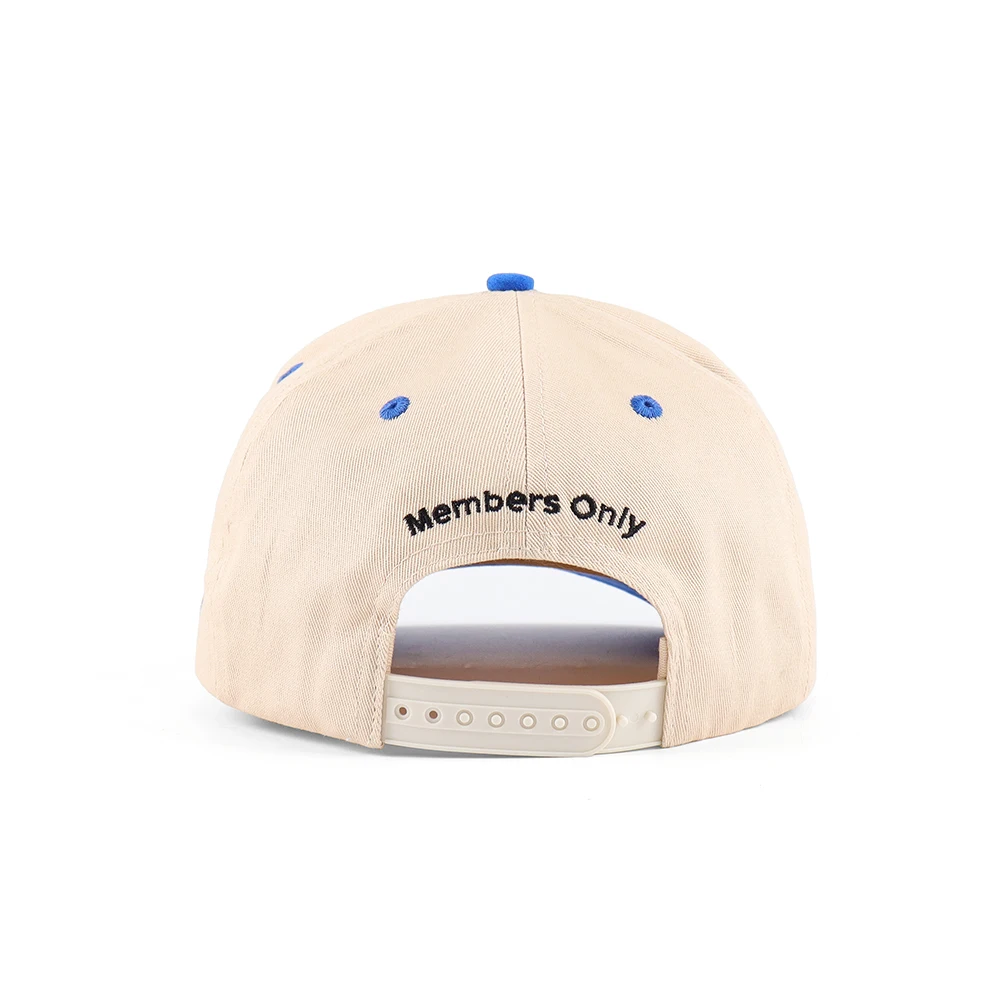 Custom High Quality 5 Panel A Frame Style Cotton Baseball Cap With 3D Raised Embroidery Logo Suede Two Tone Hats
