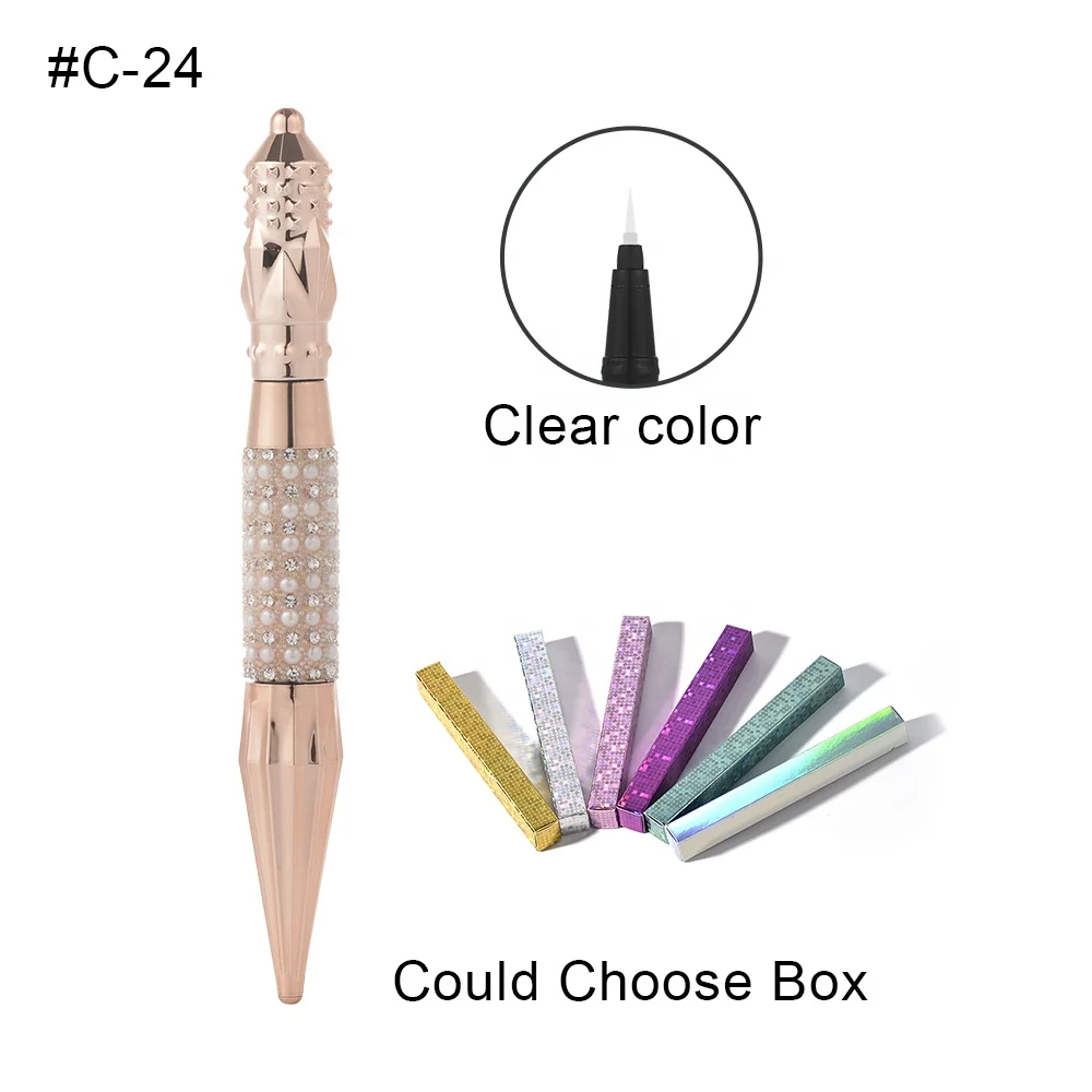 Best Selling Wholesale Waterproof Transparent Eyelash Wear Lashglue Pen Fish Tail and Crown Eyeliner