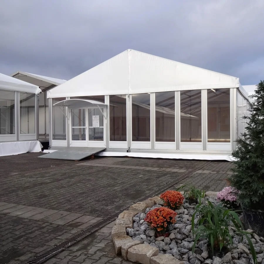 Luxury Clear PVC & Polyester Marquee Tent with Aluminum Pole Waterproof Outdoor Wedding Party Tent for Hotels