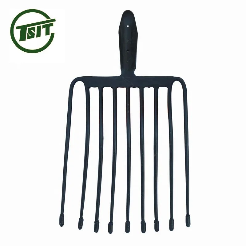 
9 T one piece steel garden pitch fork head 