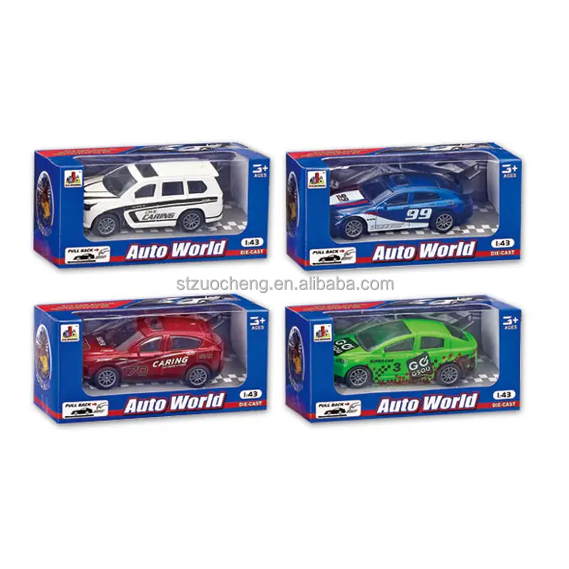 Wholesale escala 1:43 model cars diecast Mini Alloy Racing Pull-back Vehicle Model Car For Kids