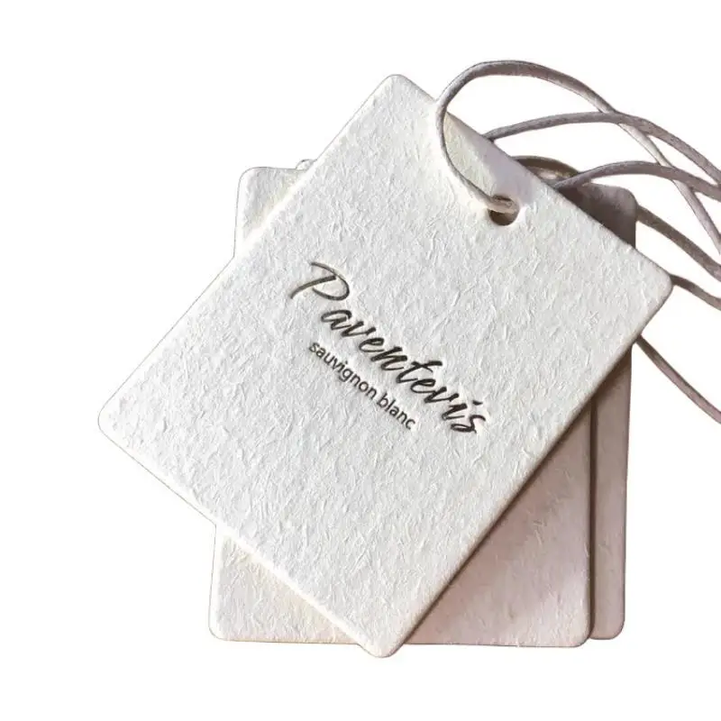 Роскошные Рециркулированные этикетки для одежды с тиснением по индивидуальному заказу